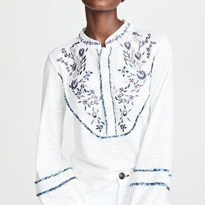 Free People Long Sleeve Shirt “Sundance Kid” Western Henley Size XS